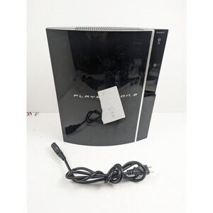 Sony PlayStation 3 Fat PS3 40GB Black Console Gaming System CECHG01